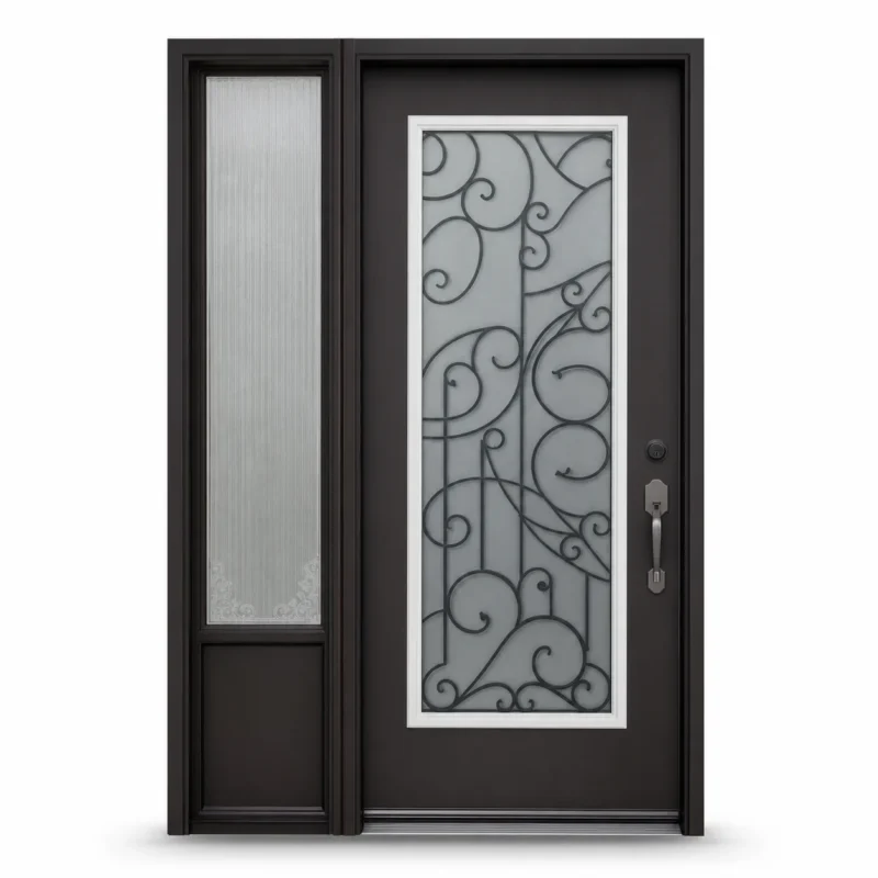 SD009 steel entry door Amazon white background