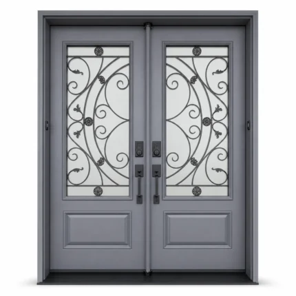 SD024 steel entry door Amazon white background