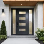 SD047 steel entry door installed home entrance scene