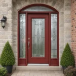 SD062 steel entry door installed home entrance scene