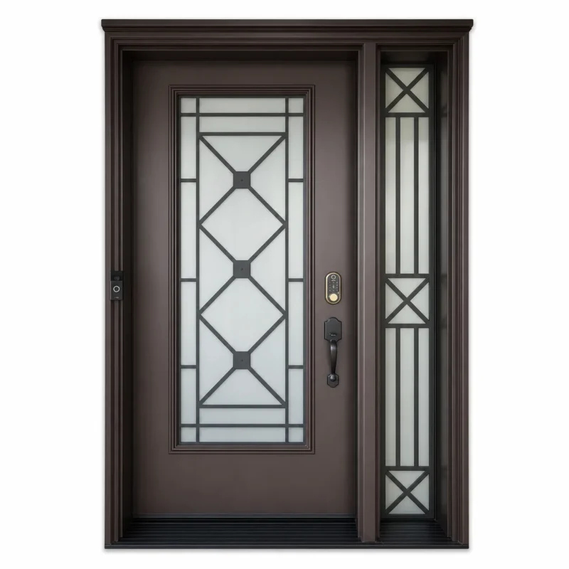 SD063 steel entry door Amazon white background