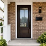 SD080 steel entry door installed home entrance scene