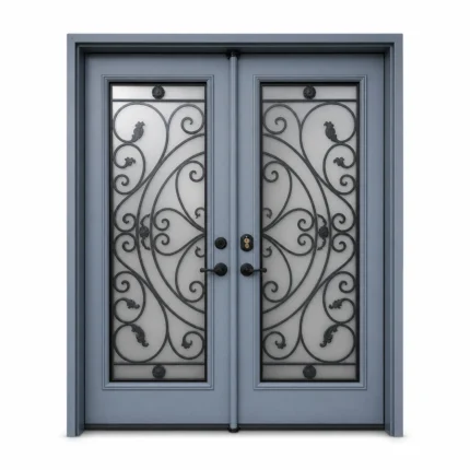 SD096 steel entry door Amazon white background