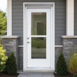 SD100 steel entry door installed home entrance scene