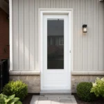 SD101 steel entry door installed home entrance scene