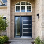 SD105 steel entry door installed home entrance scene