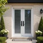 SD106 steel entry door installed home entrance scene
