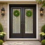 SD125 steel entry door installed home entrance scene