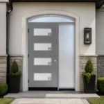 SD134 steel entry door installed home entrance scene