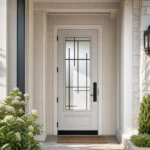SD139 steel entry door installed home entrance scene
