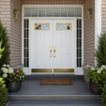 SD140 steel entry door installed home entrance scene