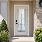 SD155 steel entry door installed home entrance scene