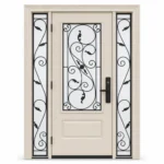 SD157 steel entry door Amazon white background