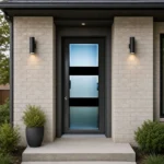 SD160 steel entry door installed home entrance scene