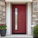 SD161 steel entry door installed home entrance scene
