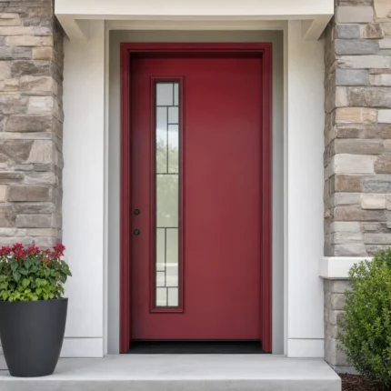 SD161 steel entry door installed home entrance scene