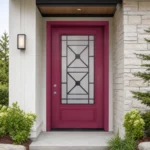 SD163 steel entry door installed home entrance scene