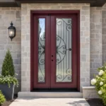 SD166 steel entry door installed home entrance scene