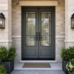 SD170 steel entry door installed home entrance scene