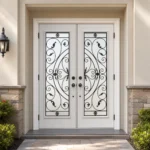SD171 steel entry door installed home entrance scene