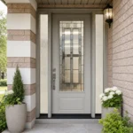 SD172 steel entry door installed home entrance scene