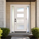 SD174 steel entry door installed home entrance scene
