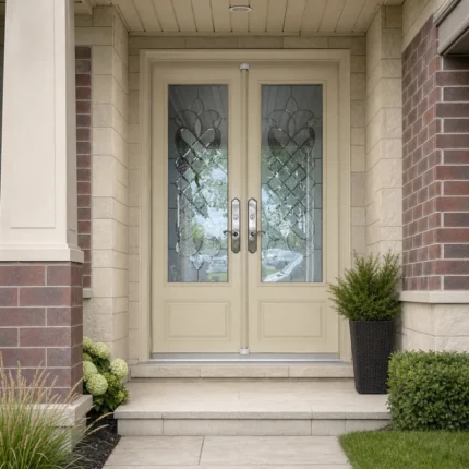 SD175 steel entry door installed home entrance scene