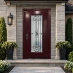 SD178 steel entry door installed home entrance scene