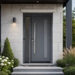 SD179 steel entry door installed home entrance scene