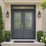 SD180 steel entry door installed home entrance scene