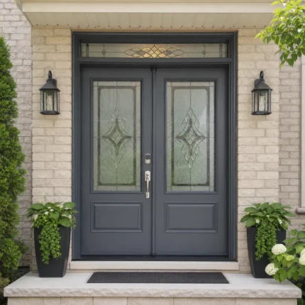 SD180 steel entry door installed home entrance scene