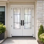 SD181 steel entry door installed home entrance scene