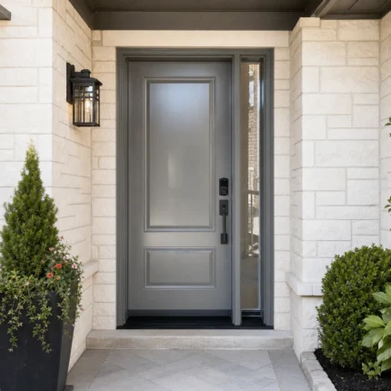 SD184 steel entry door installed home entrance scene