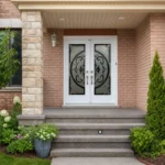 SD186 steel entry door installed home entrance scene