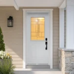 SD192 steel entry door installed home entrance scene