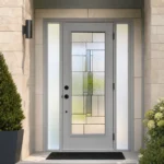 SD194 steel entry door installed home entrance scene