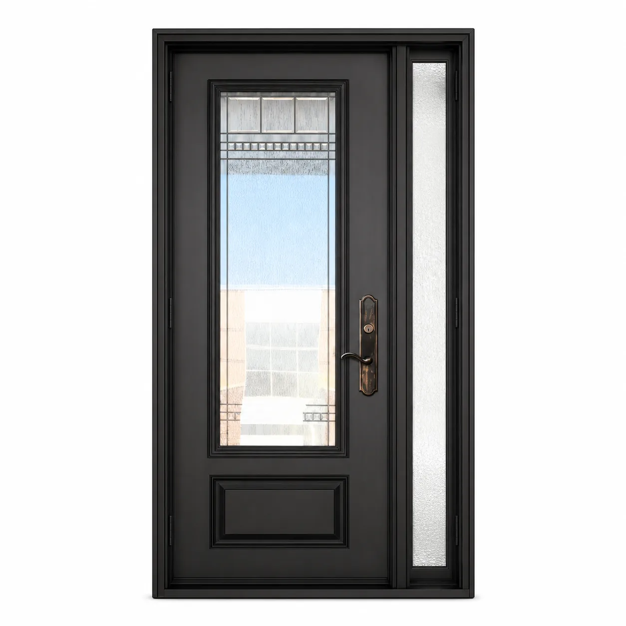 SD196 Amazon white background SD196 steel entry door Amazon white background