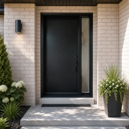 SD200 steel entry door installed home entrance scene