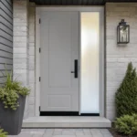 SD220 steel entry door installed home entrance scene