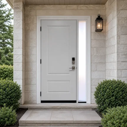SD230 steel entry door installed home entrance scene
