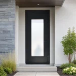 SD250 steel entry door installed home entrance scene