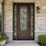 SD255 steel entry door installed home entrance scene