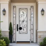 SD256 steel entry door installed home entrance scene