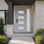 SD260 steel entry door installed home entrance scene