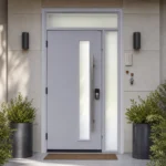 SD266 steel entry door installed home entrance scene